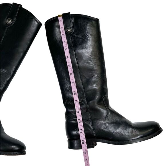 Frye Melissa Button Leather Riding Slip On Mid Calf Boots 77167 Women’s Size 6 - Picture 13 of 16